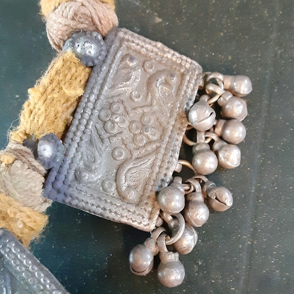 Vintage Silver Tribal Kuchi Marrakesh Necklace with Silver Bells - Picture 4 of 12
